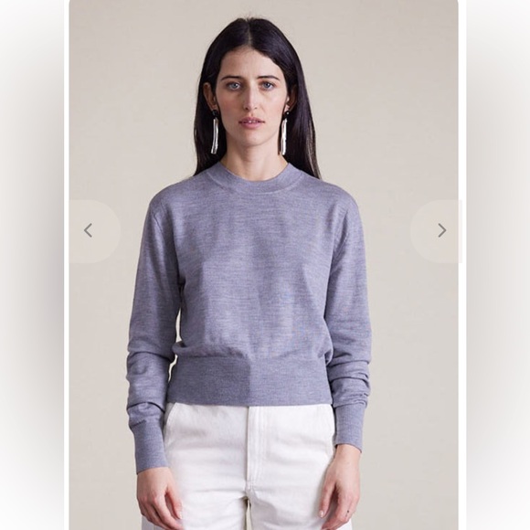 Apiece Apart gray Lauren Clean Wool Crew Sweater Size small. Perfect condition - Picture 2 of 7